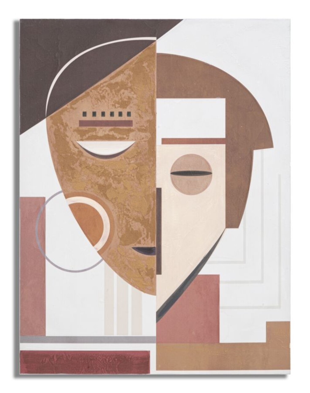 Tablou decorativ Face, Mauro Ferretti, 60x80 cm, canvas pictat manual, multicolor - imagine 7